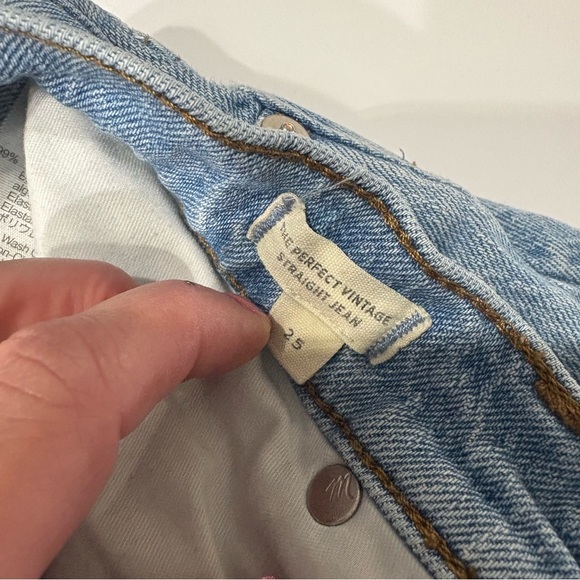 Madewell The Perfect Vintage Jean Light Wash High Rise Straight Size 25 - Picture 8 of 14